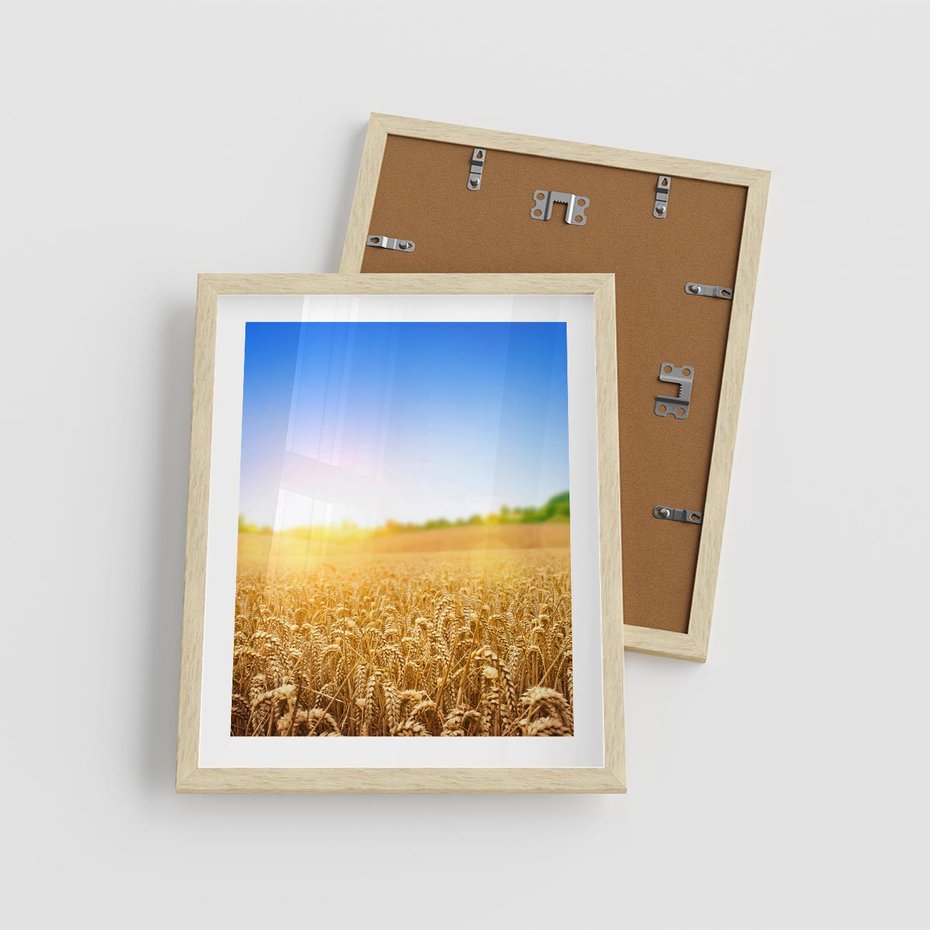 Plakat w ramie 40x50 - Żyzne Pola - pole, pszenicy - rama drewno