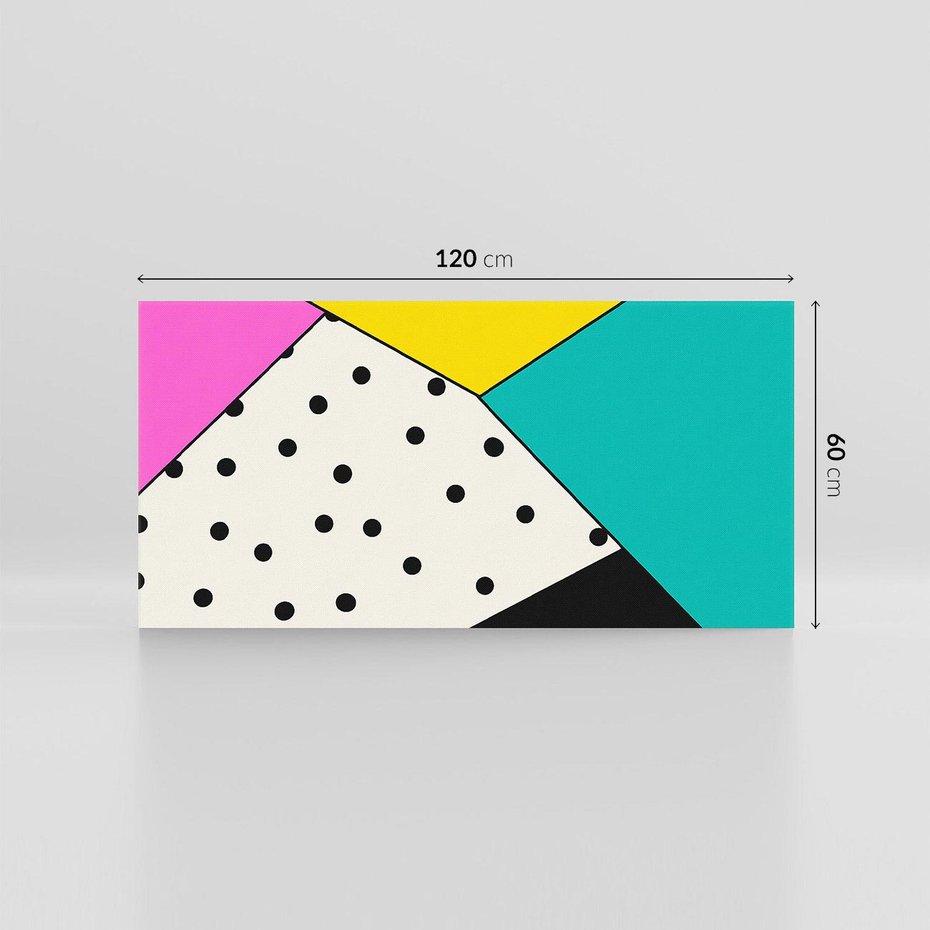 Obraz na płótnie 120x60 - Wesołe Geometryczne Kształty - geometryczne kształty, abstrakcja