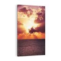 Obraz na płótnie 50x70 - Słońce i chmury nad morzem - słońce, chmury