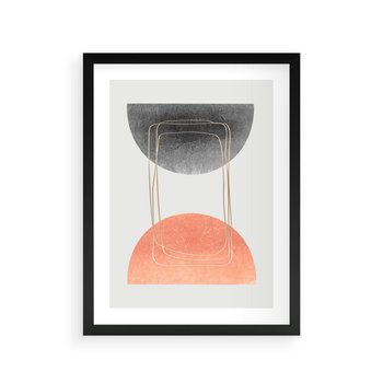 Plakat w ramie 50x70 - Sztuka Abstrakcji - minimalistyczny boho obraz, abstrakcyjny - rama czarna