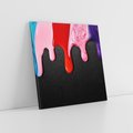 Obraz na płótnie 70x70 - Abstrakcja Kolorowych Farb - farba, abstrakcja