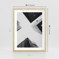 Plakat w ramie 30x40 - Nowoczesna Dynamika - perspektywa, wieżowce - rama drewno