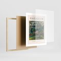 Plakat w ramie 40x50 - Gauguin: Reprodukcja i Typografia - Gauguin, reprodukcja - rama drewno
