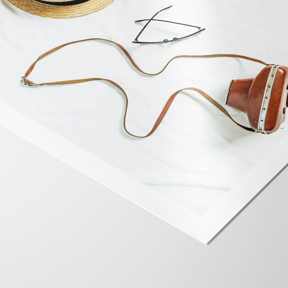 Plakat bez ramy 50x70 - Artystyczna Dusza - boho kompozycja, kapelusz słomkowy