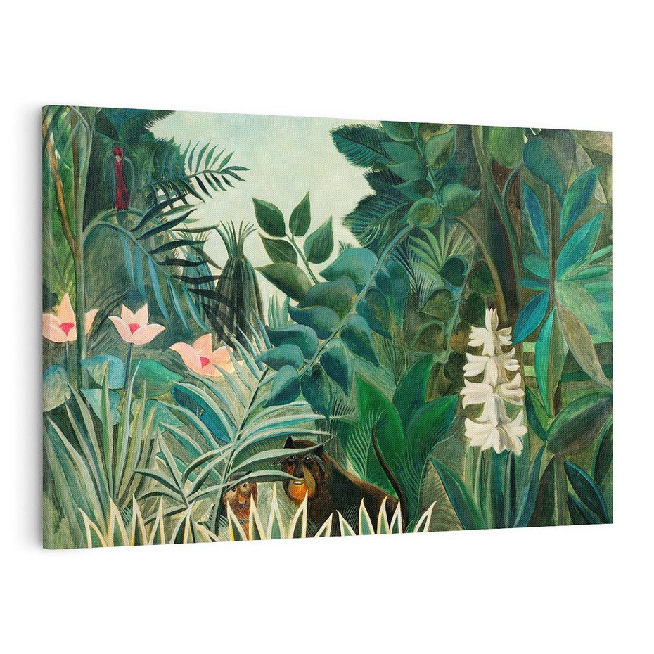 Obraz na płótnie 70x50 - "The Equatorial Jungle " (1909) Henri Rousseau - Reprodukcja - reprodukcja, obraz na płótnie