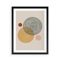 Plakat w ramie 50x70 - Boho Światło - abstrakcyjna sztuka, boho kształty - rama czarna