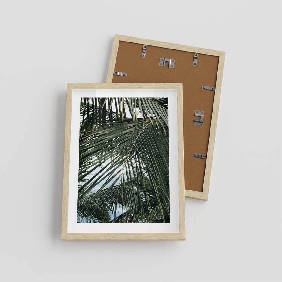Plakat w ramie 30x40 - Wakacyjna Magia - palmy, tropiki - rama drewno