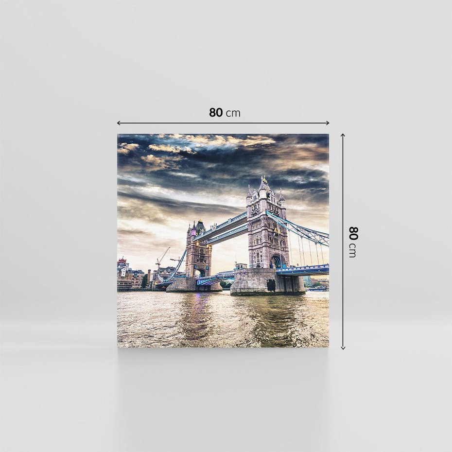 Obraz na płótnie 80x80 - Ikona Londynu - Londyn, most