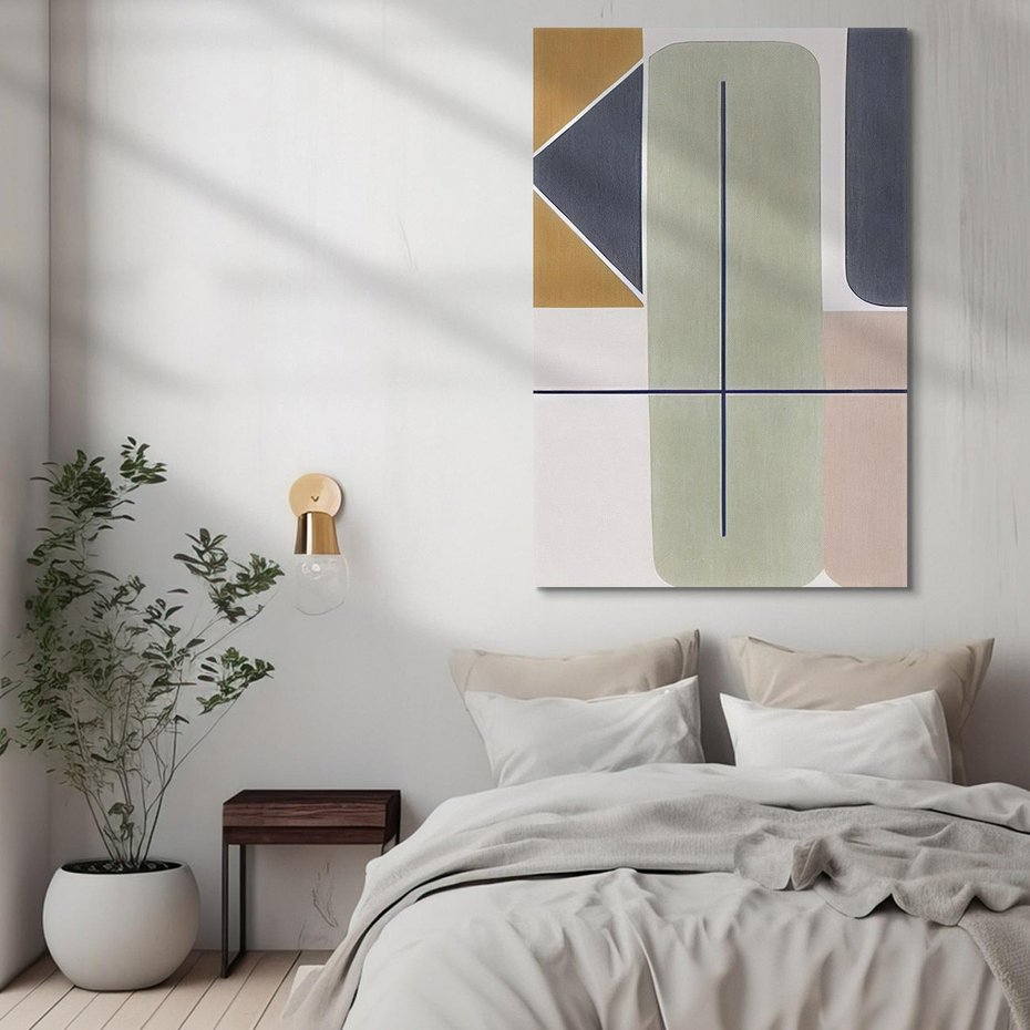 Obraz na płótnie 50x70 - Sztuka Abstrakcji - geometryczne kształty, kolorowe prostokąty