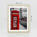 Plakat w ramie 40x50 - Budka w Londynie - Londyn, budka - rama drewno