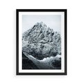 Plakat w ramie 50x70 - Surowość Gór - śnieg, zima w górach - rama czarna