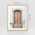 Plakat w ramie 40x50 - Śródziemnomorskie Drzwi Czasu - fotografia starych drzwi, śródziemnomorska architektura - rama drewno