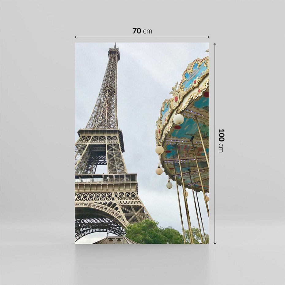 Obraz na płótnie 70x100 - Delikatność kolorów - wieża, Eiffla