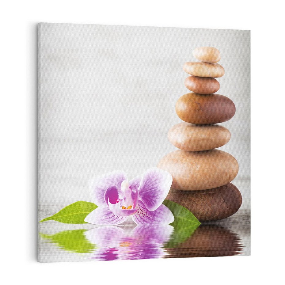 Obraz na płótnie 70x70 - Spa japońskie: sztuka relaksu - spa, japońskie