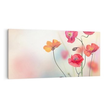 Obraz na płótnie 120x60 - Urok natury - kwiaty, akwarela