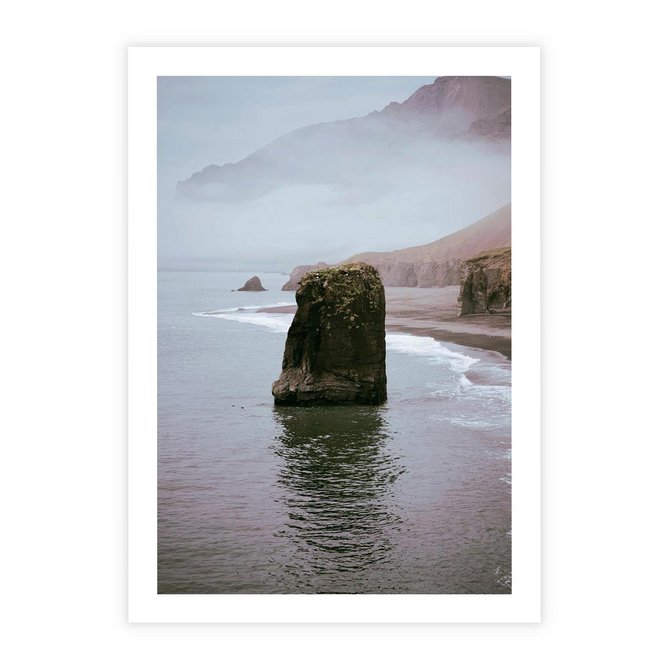 Plakat bez ramy 21x30 - Północna Dzikość: Skaliste Klify nad Morzem - skały, klify