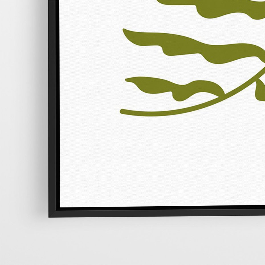 Obraz w ramie 50x70 - Rytmy Chaosu - roślina, gałązka - rama czarna