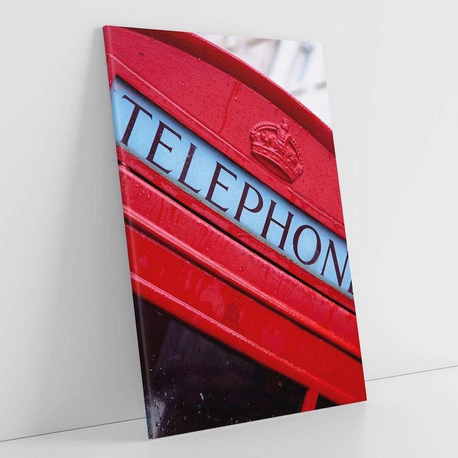 Obraz na płótnie 80x120 - Budka Telefoniczna Londyn - Ikona Brytyjskiego Stylu - budka, telefoniczna
