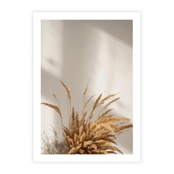 Plakat bez ramy 30x40 - Natura i Elegancja: Obraz Boho - trawy, boho