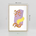 Plakat w ramie 50x70 - Kolorowe Pastelowe Spektrum - akwarela, minimalizm - rama drewno