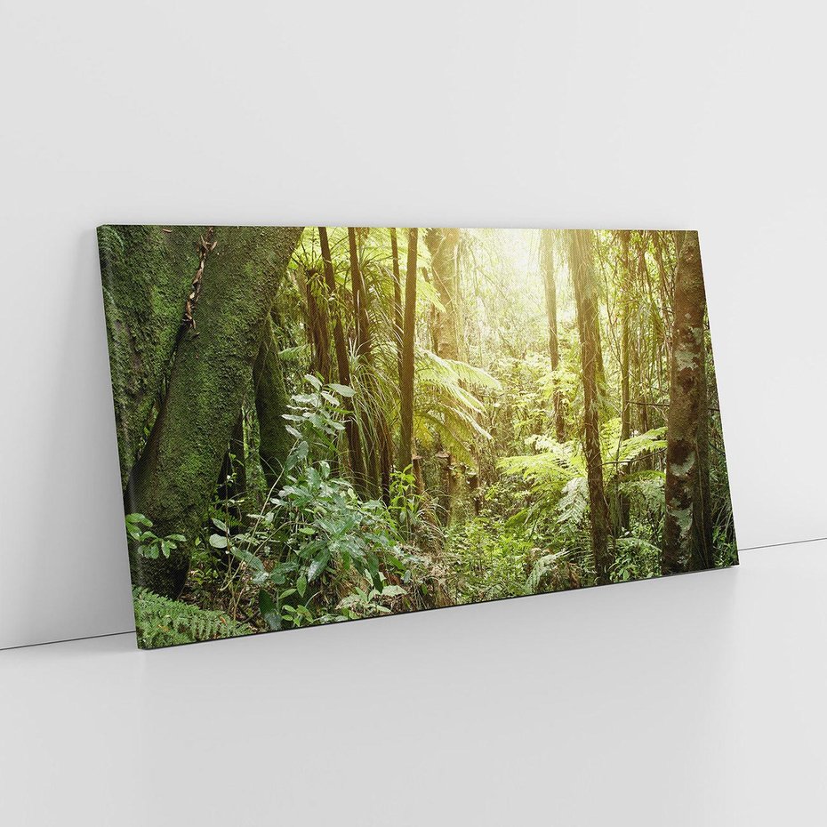 Obraz na płótnie 140x70 - Uroczysty Las Drzew - las, drzewa