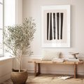 Plakat bez ramy 40x50 - Migotliwa Transformacja Form - minimalizm, czarne pasy