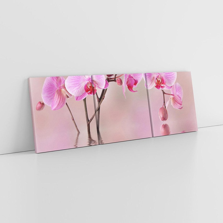 Obraz na płótnie 150x50 - Relaksacyjne spa w otoczeniu storczyka - spa, storczyk