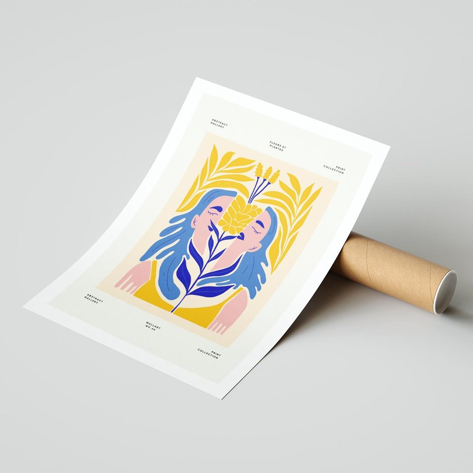 Plakat bez ramy 50x70 - Roztopione Granice - nowoczesna sztuka, abstrakcja