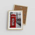 Plakat w ramie 30x40 - Budka w Londynie - Londyn, budka - rama drewno