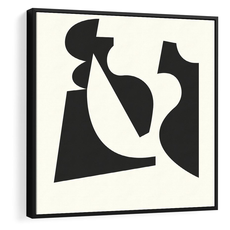 Obraz w ramie 50x50 - Tajemnicze Spektrum - abstrakcyjne kształty, geometria - rama czarna