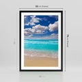 Plakat w ramie 50x70 - Idylliczna plaża nad morzem - plaża, morze - rama czarna