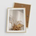 Plakat w ramie 50x70 - Natura i Elegancja: Obraz Boho - trawy, boho - rama drewno