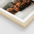 Plakat w ramie 30x40 - Jesienna Mgła - las, góry - rama drewno