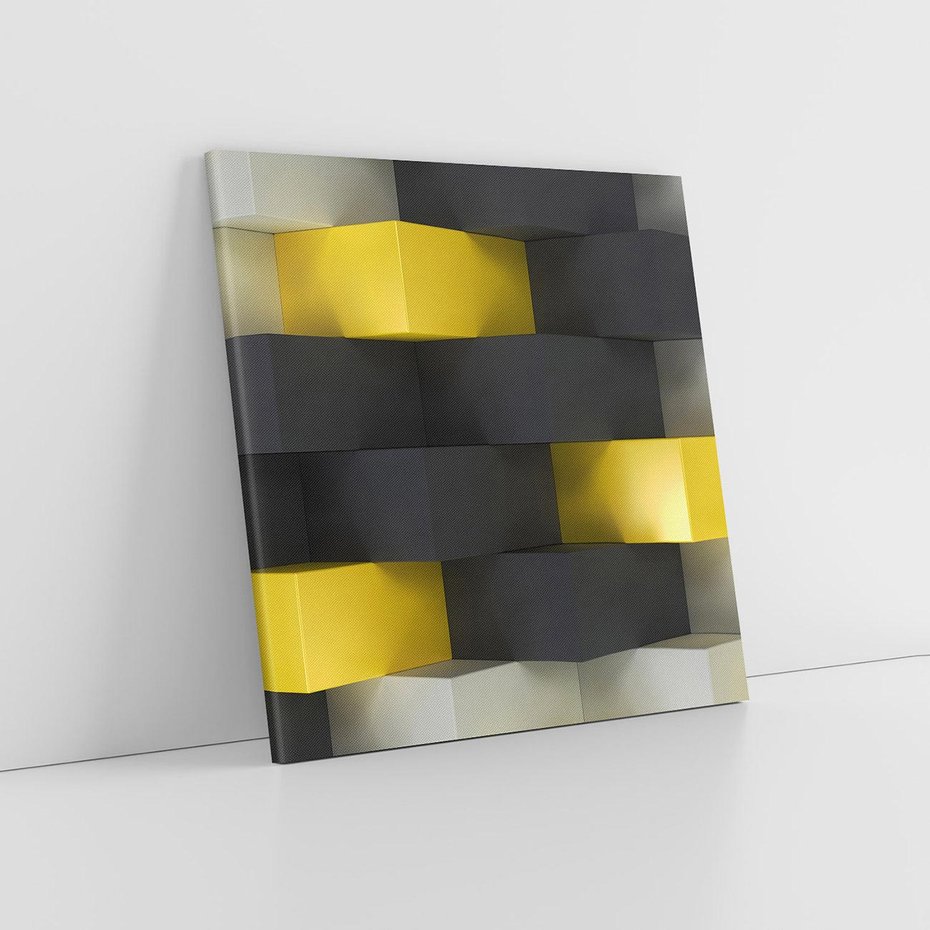 Obraz na płótnie 50x50 - Gry kolorów - abstrakcja, 3d