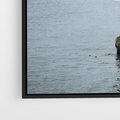 Obraz w ramie 70x50 - Mistyczna Aura - morze, mgła - rama czarna