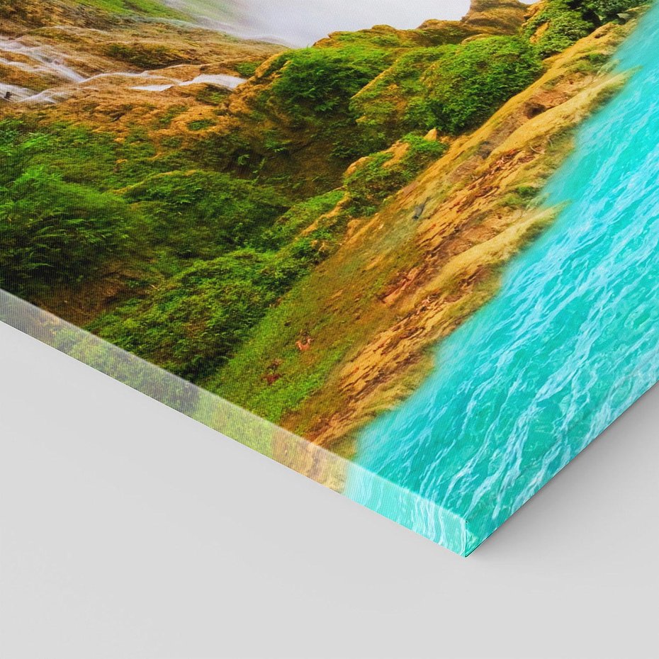 Obraz na płótnie 120x60 - Magia wodospadu - mistyczna dżungla - wodospad, dżungla