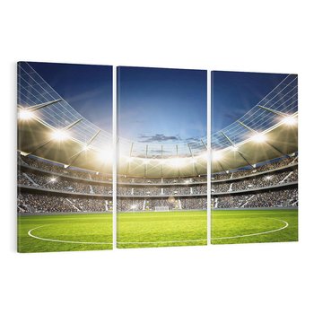 Obraz na płótnie 120x80 - pasja piłki nożnej - stadion, piłka