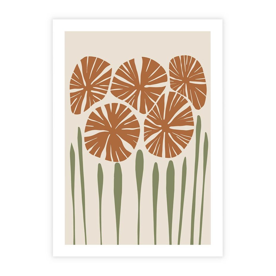 Plakat bez ramy 30x40 - Akwarelowe Echa Przyrody - kwiaty, nowoczesny plakat