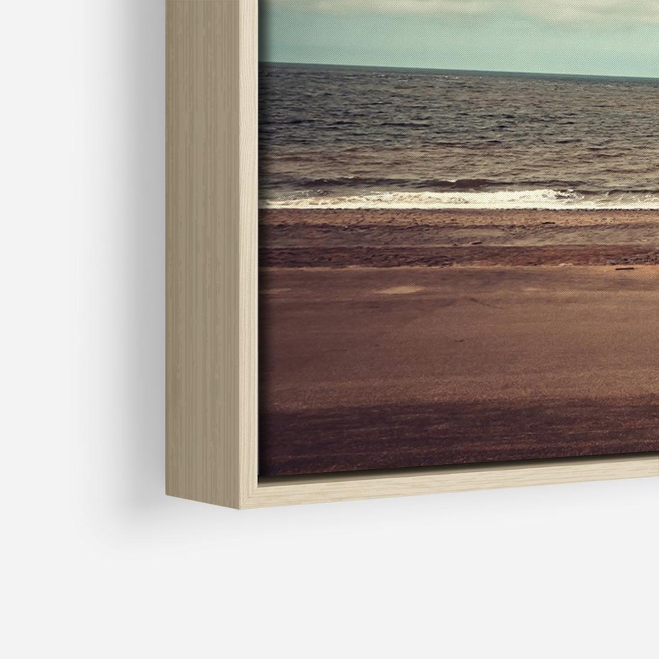 Obraz w ramie 120x80 - Retro Urok Morza - fotografia w stylu retro, vintage - rama drewno