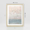 Plakat w ramie 30x40 - Obraz Starej Ściany z Delikatnymi Odcieniami - ściana, stara ściana - rama drewno