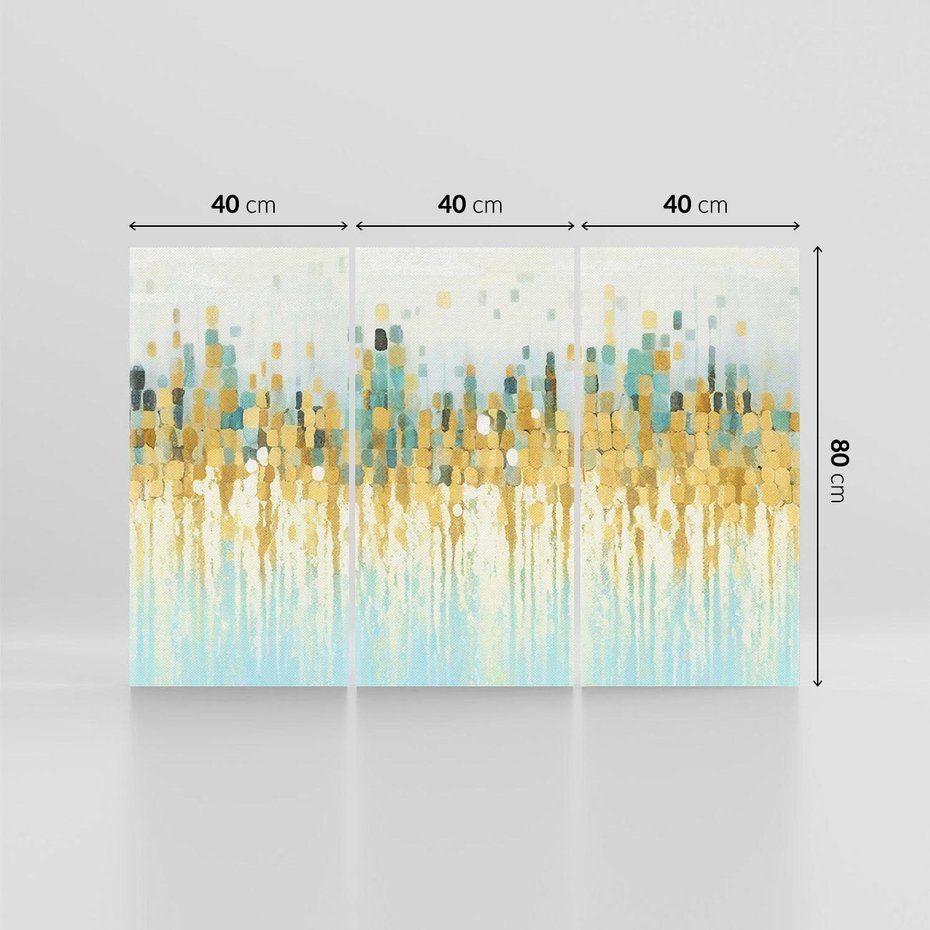 Obraz na płótnie 120x80 - Turkusowa Harmonia - abstrakcja, geometryczne plamki