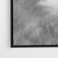 Obraz w ramie 50x50 - Szare Góry - zamglony krajobraz, las - rama czarna