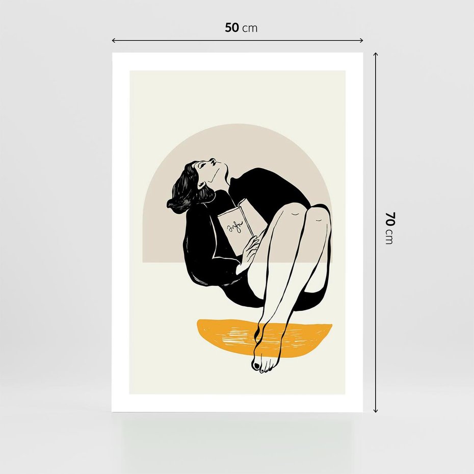 Plakat bez ramy 50x70 - Kształt Kobiecego Portretu - grafika, kobieta