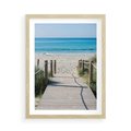 Plakat w ramie 50x70 - Żywa Natura - plaża, morze - rama drewno
