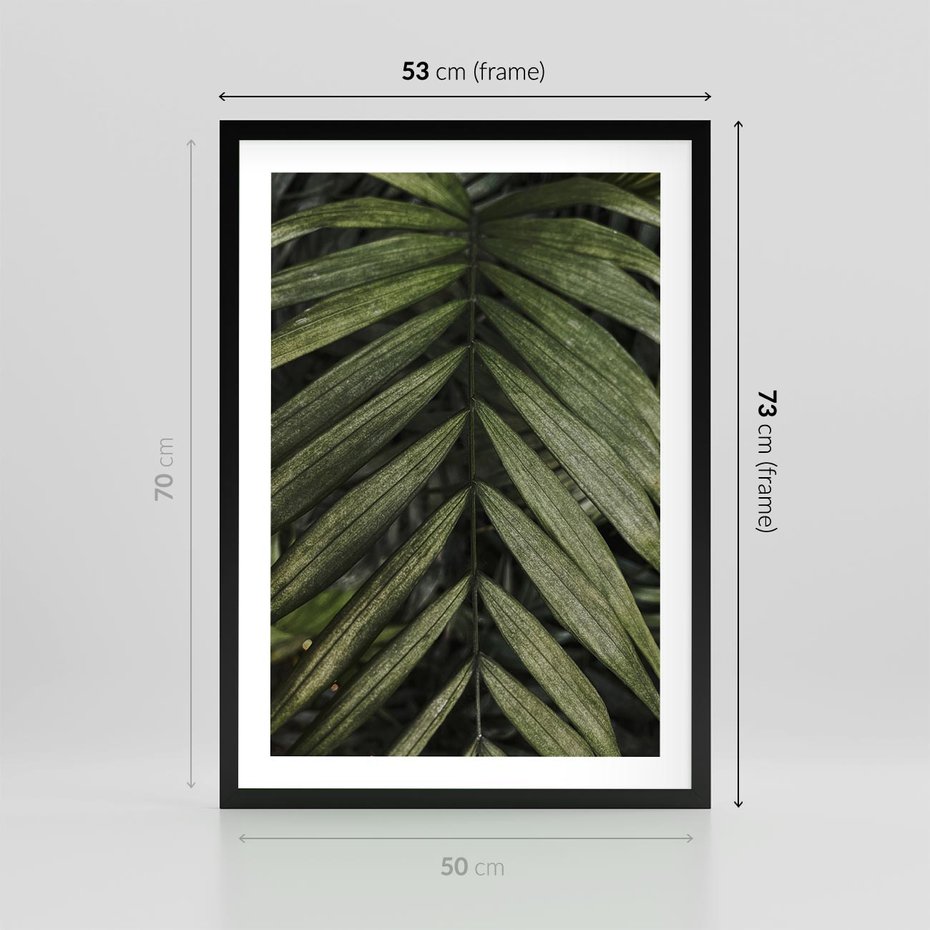 Plakat w ramie 50x70 - W Liściach Ukryte - zdjęcie, fotografia - rama czarna