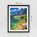 Plakat w ramie 40x50 - Mistyczne Połączenie - jezioro, góry - rama czarna