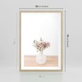 Plakat w ramie 50x70 - Kwiaty w Minimalistycznym Wazonie - kwiaty, wazon - rama drewno