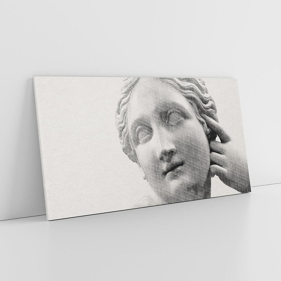 Obraz na płótnie 140x70 - Szarość w Kamieniu - monochromatyczna marmurowa rzeźba, odcienie szarości