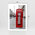 Plakat bez ramy 50x70 - Londyńska budka w perspektywie - budka, Londyn