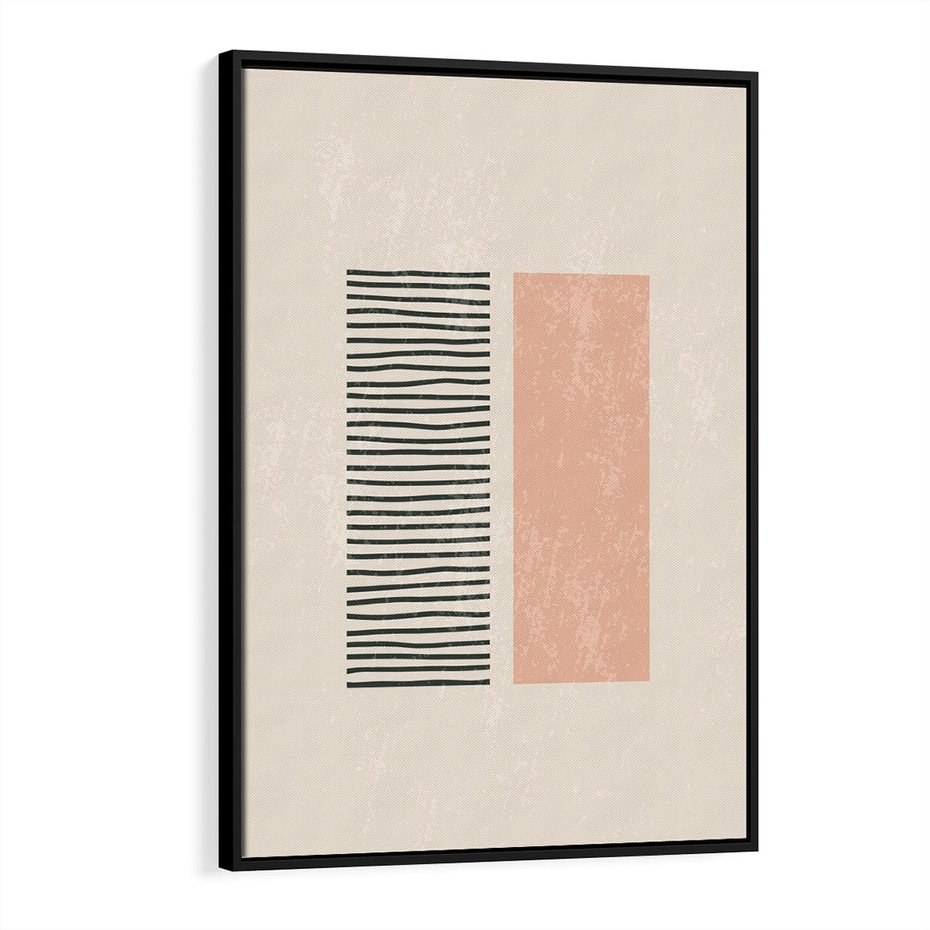 Obraz w ramie 70x100 - Przenikająca Kreatywność - nowoczesna sztuka, minimalizm - rama czarna